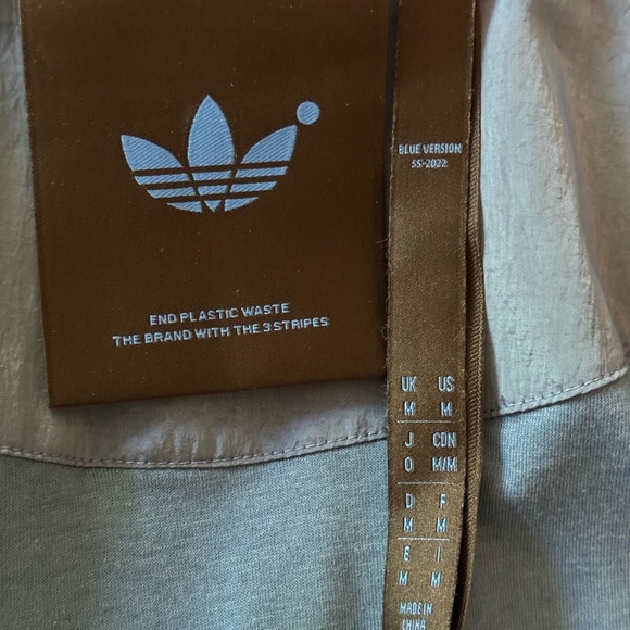 Mens Adidas  Jacket “ End Plastic Waste” Blue Version M As New Track Top - Picture 5 of 16